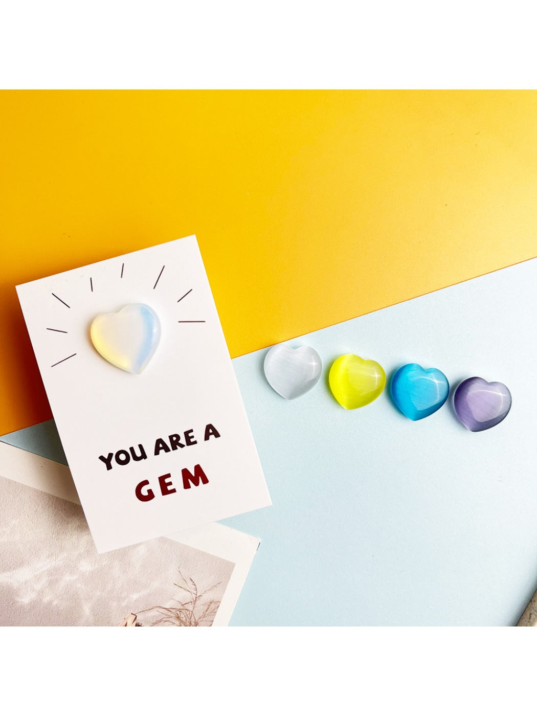 Taphug - Pocket Hug Transparent Stone Heart