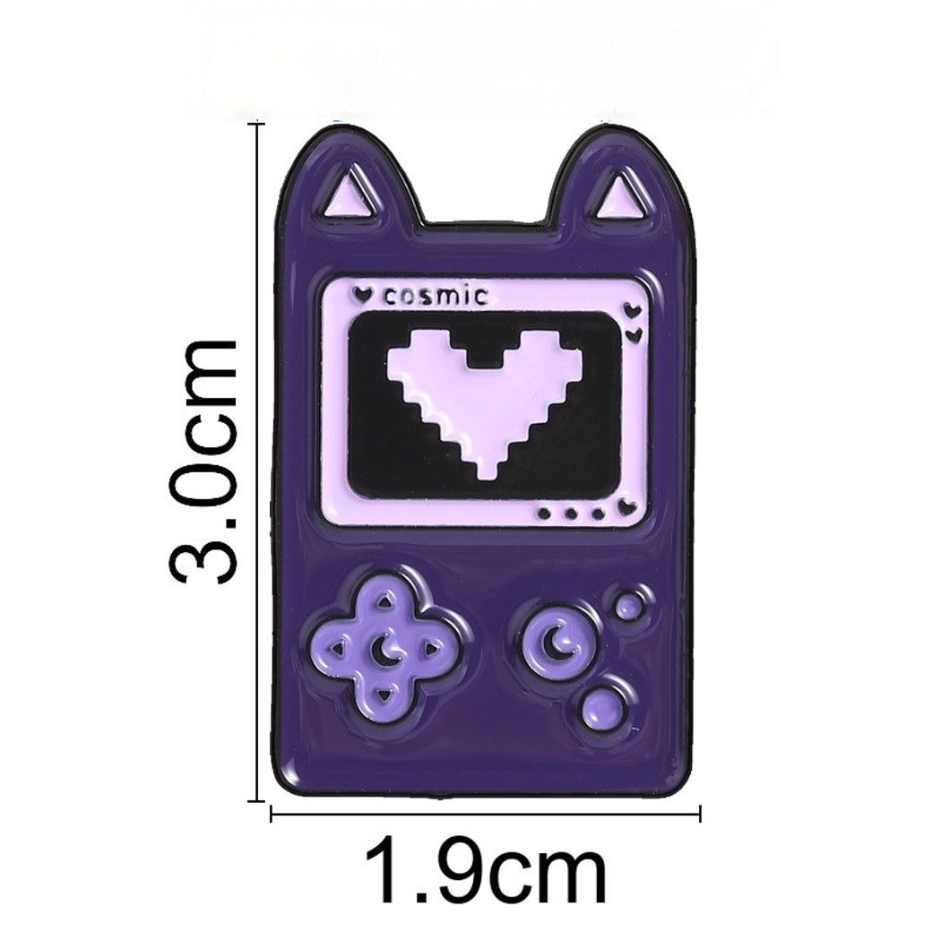 Pinori - Purple Game Console Shaped Brooch