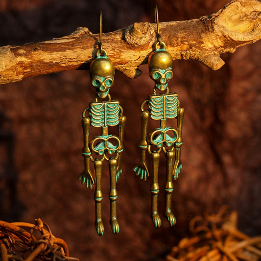 Halloween Punk Skull Drop Earrings