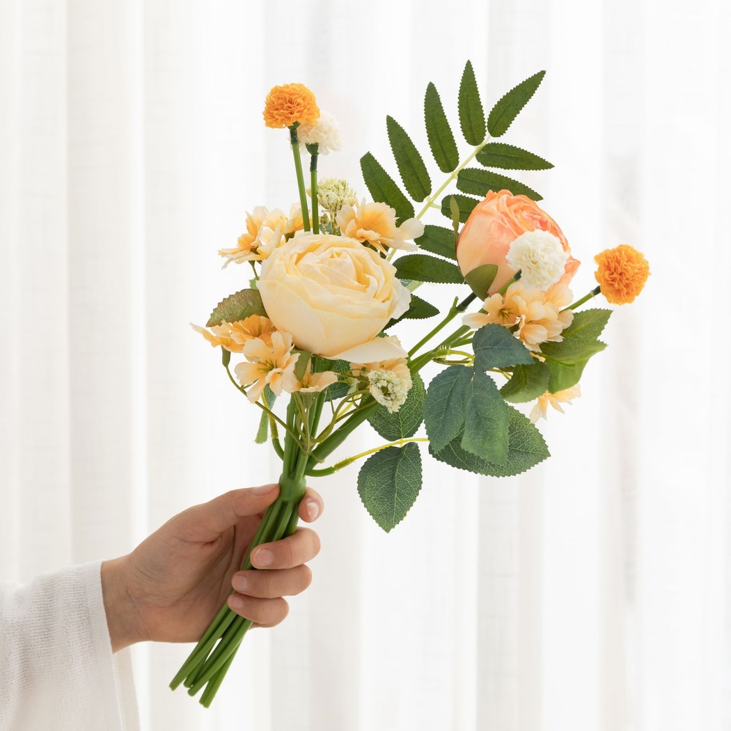 Roselle - Decorative Mixed Rose Artificial Flowers Bouquet