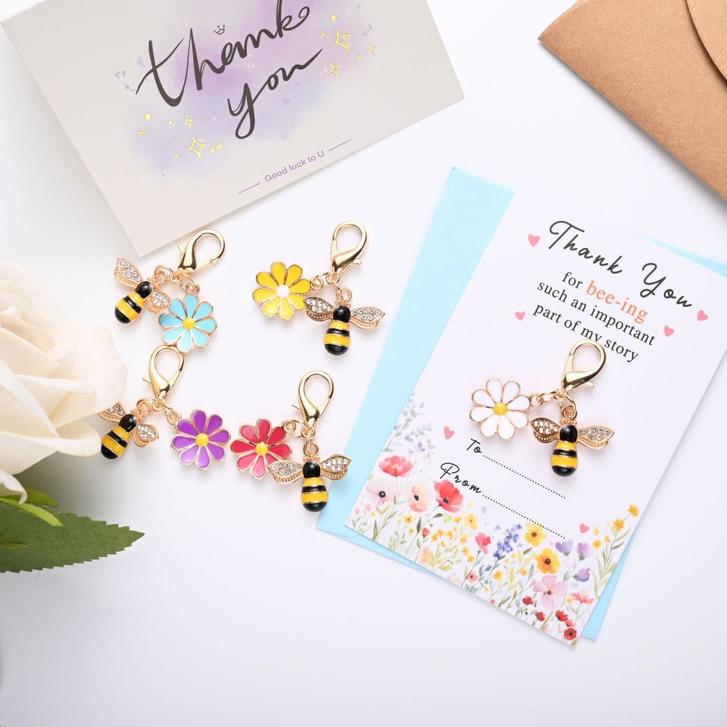 Taphug - Pocket Hug Bee Flower Keychain
