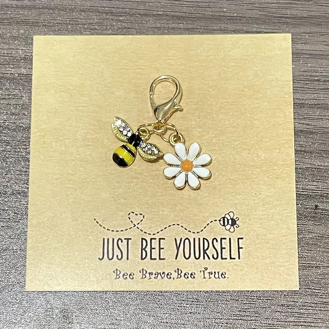Taphug - Pocket Hug Bee Daisy Quote Keychain