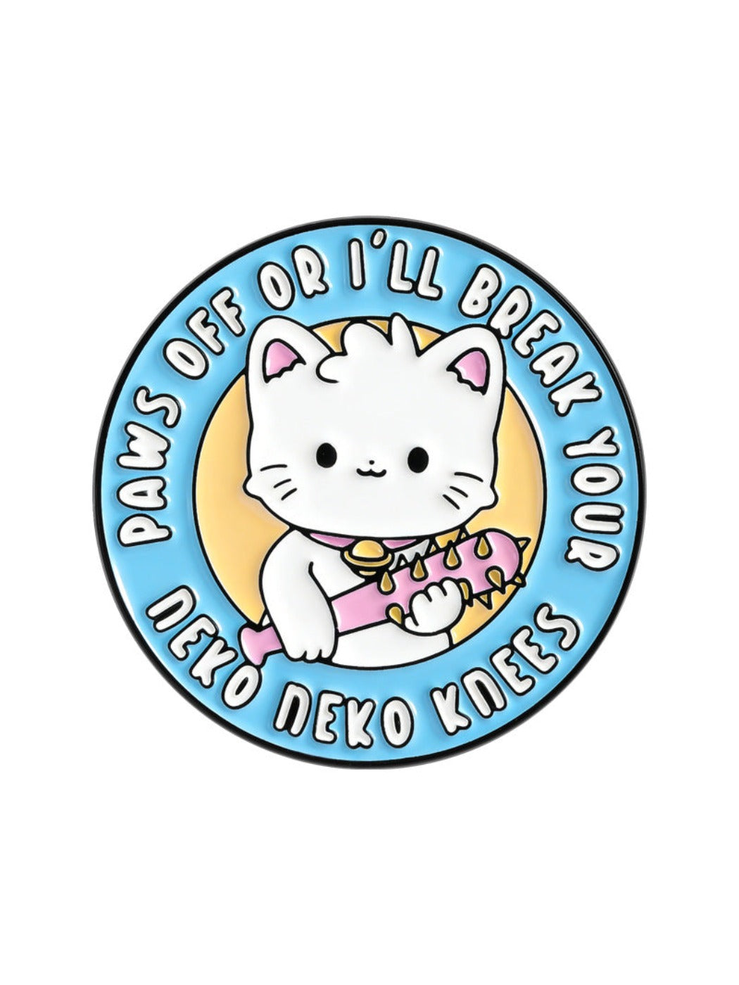Pinori - Cute Round Cartoon Cat Brooch
