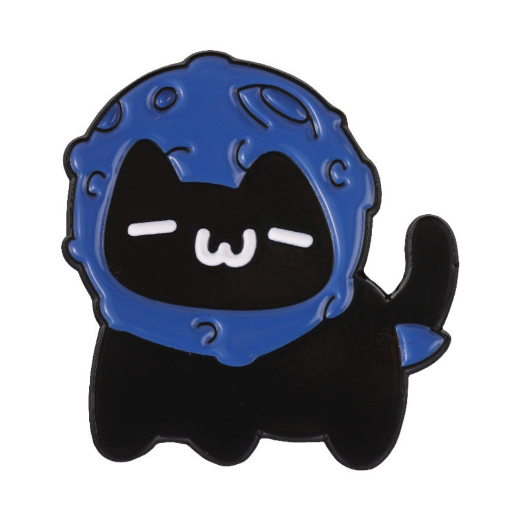 Pinori Cat and Sun Enamel Pin Set