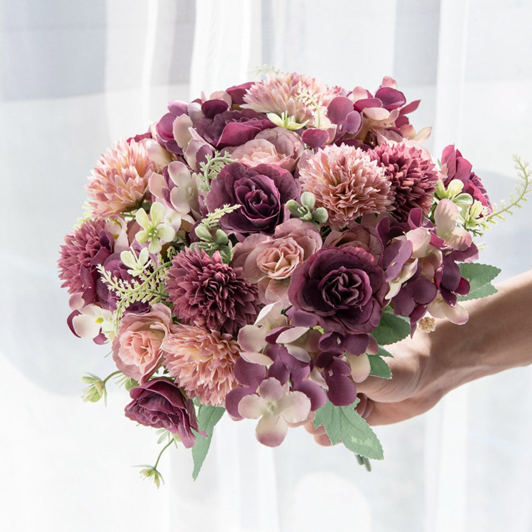 Roselle - Decorative Mixed-variety Artificial Flower Bouquet