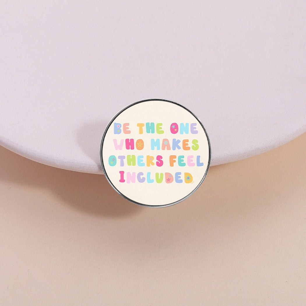 Pinori - Colorful Letter Message Round Pin