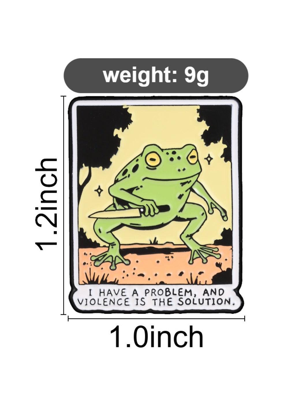 Pinori - Frog Brooch Badge, Cute Cartoon Frog Pin