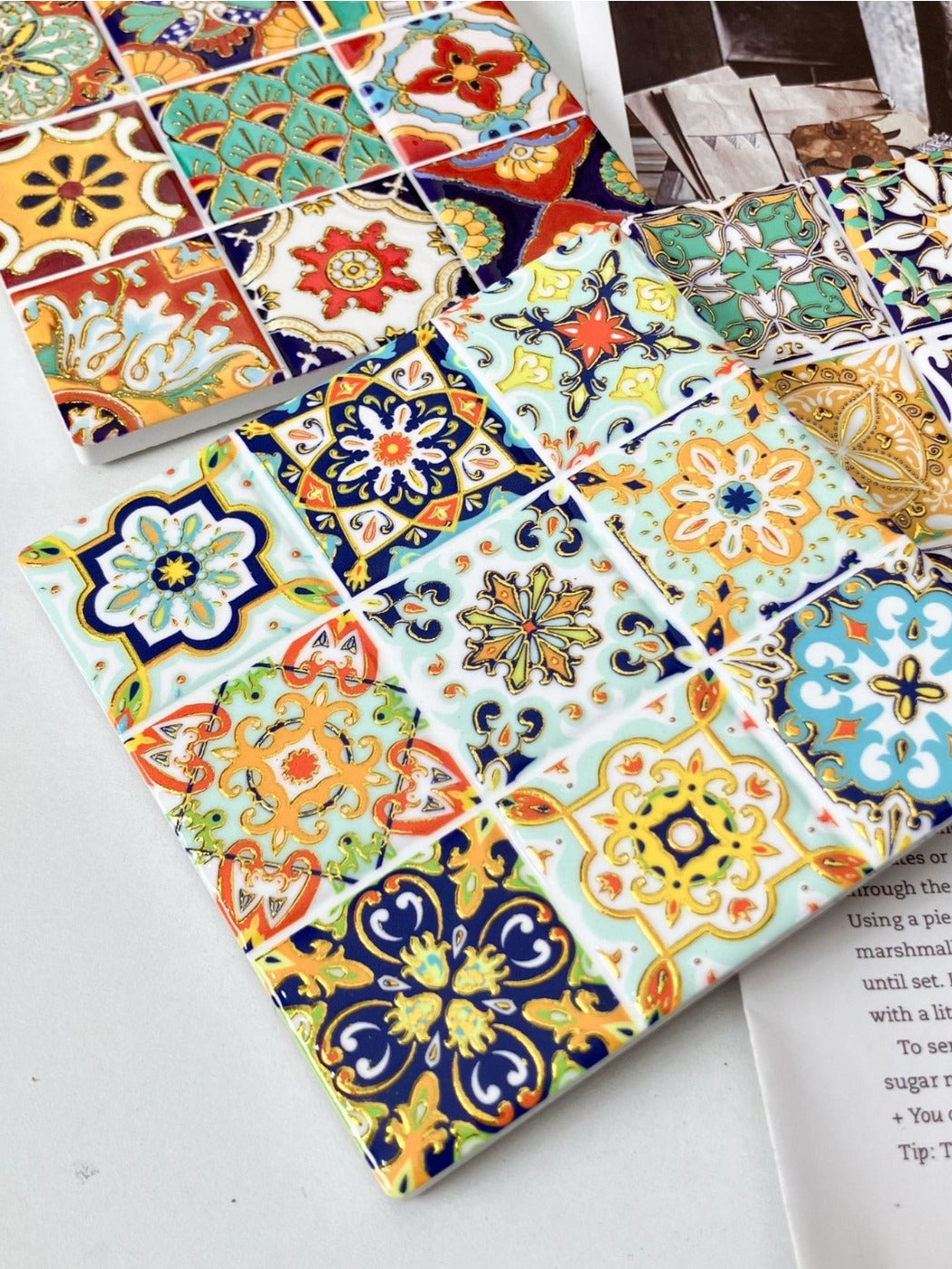 Thimara - New Square Embossed Coaster with Non Slip Back