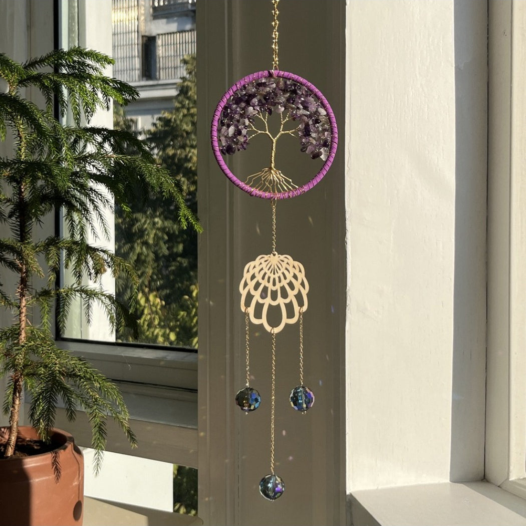Somnira Tree of Life Dreamcatcher Suncatcher showing intricate web pattern