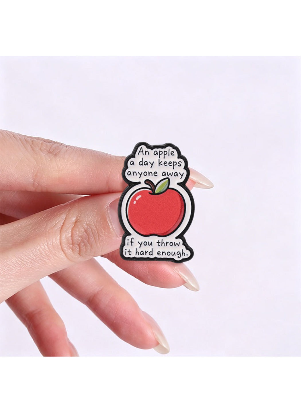 Pinori - Apple Brooch Badge, Cute Cartoon Red Apple Pin