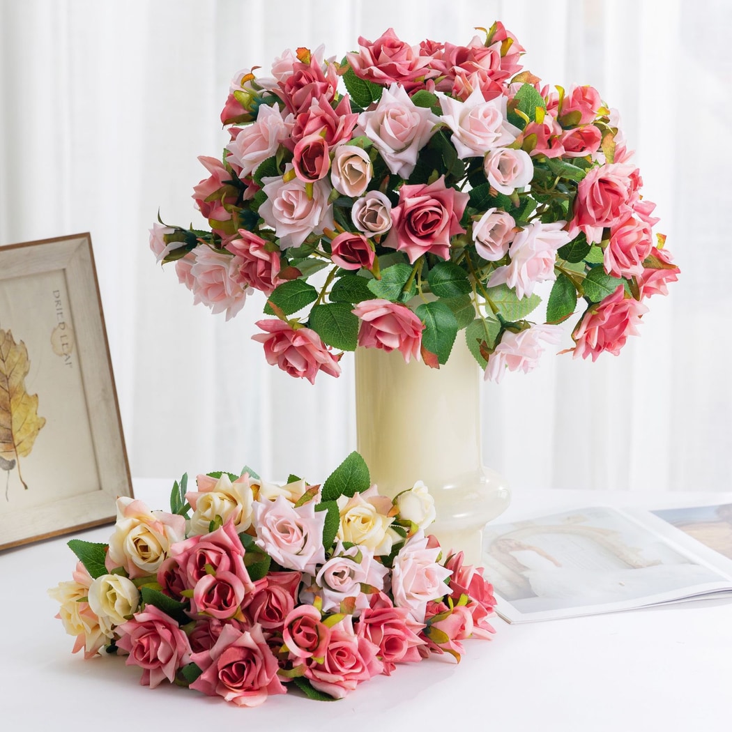 Roselle - Rolled Edge Rose Design Artificial Flower
