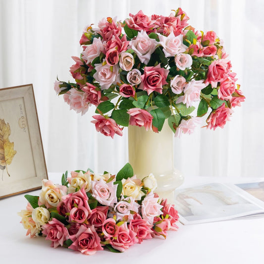 Roselle - Rolled Edge Rose Design Artificial Flower