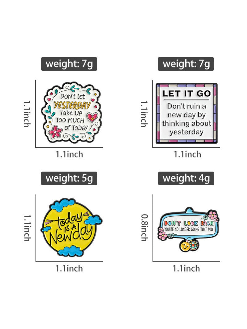 Pinori - Motivational Phrase Brooch