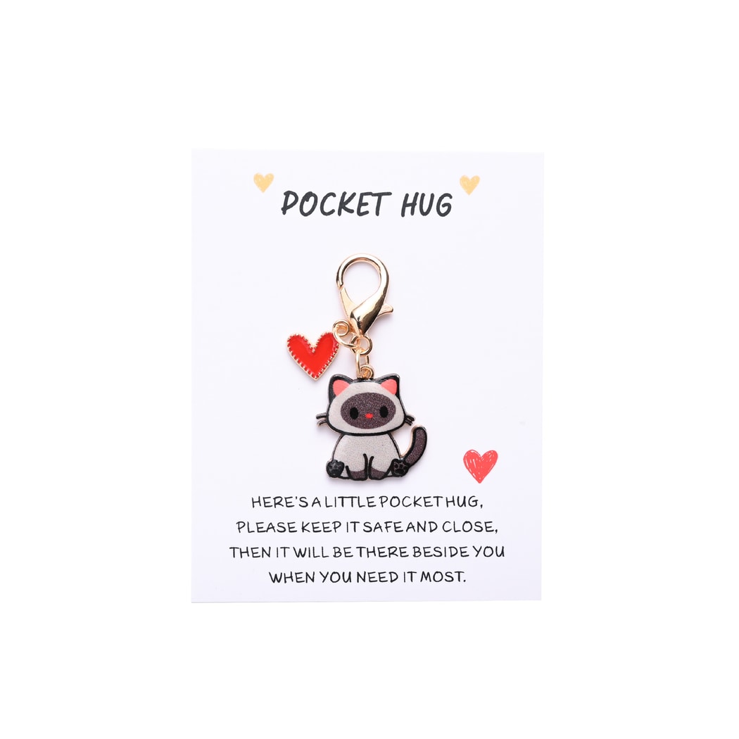 Taphug - Pocket Hug Cute Cat and Heart Keychain
