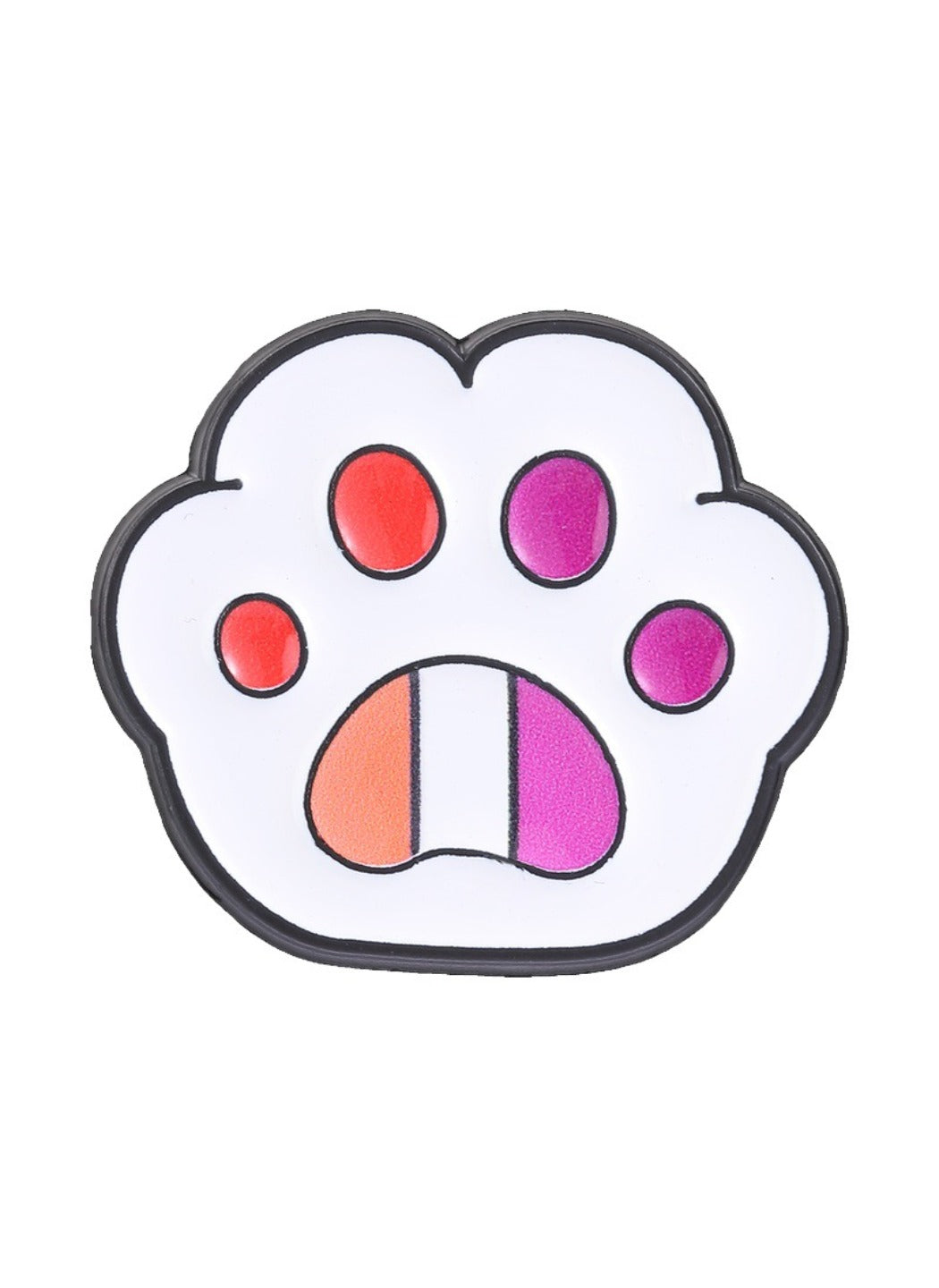 Pinori - Cat Paw Brooch Badge, Cute Cartoon Colorful Paw Pin