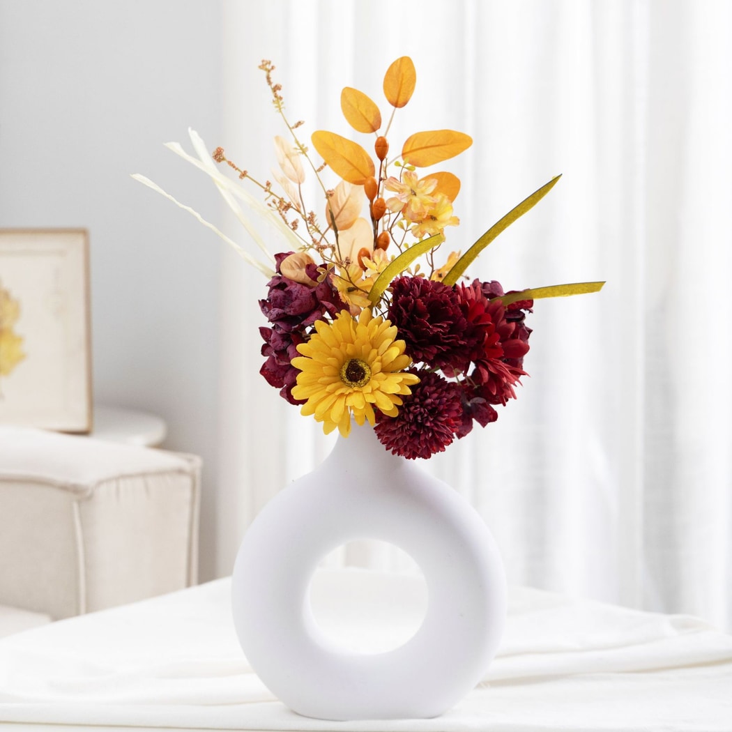 Roselle - Carnation and Cosmos Artificial Flower Bouquet