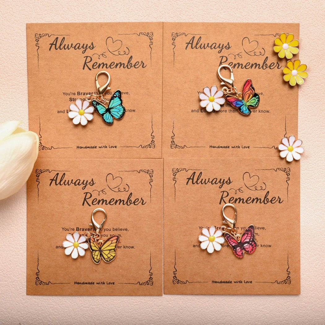 Taphug - Pocket Hug Butterfly and Daisy Keychain