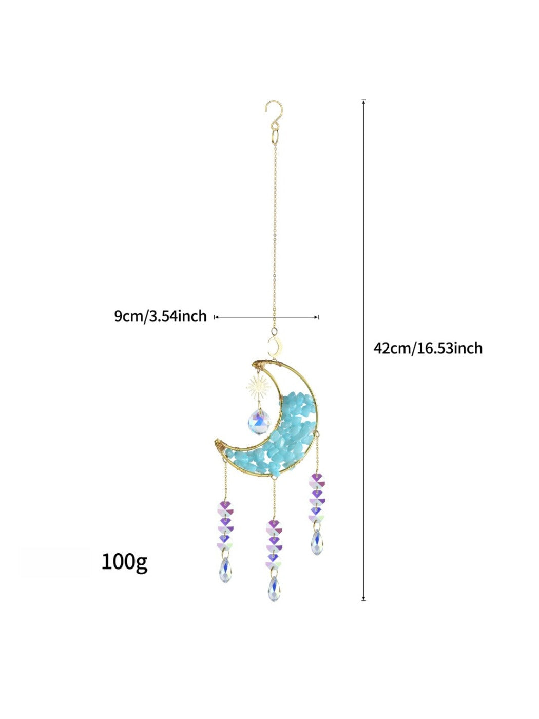 Somnira - Moon Star Crystal Wind Chime