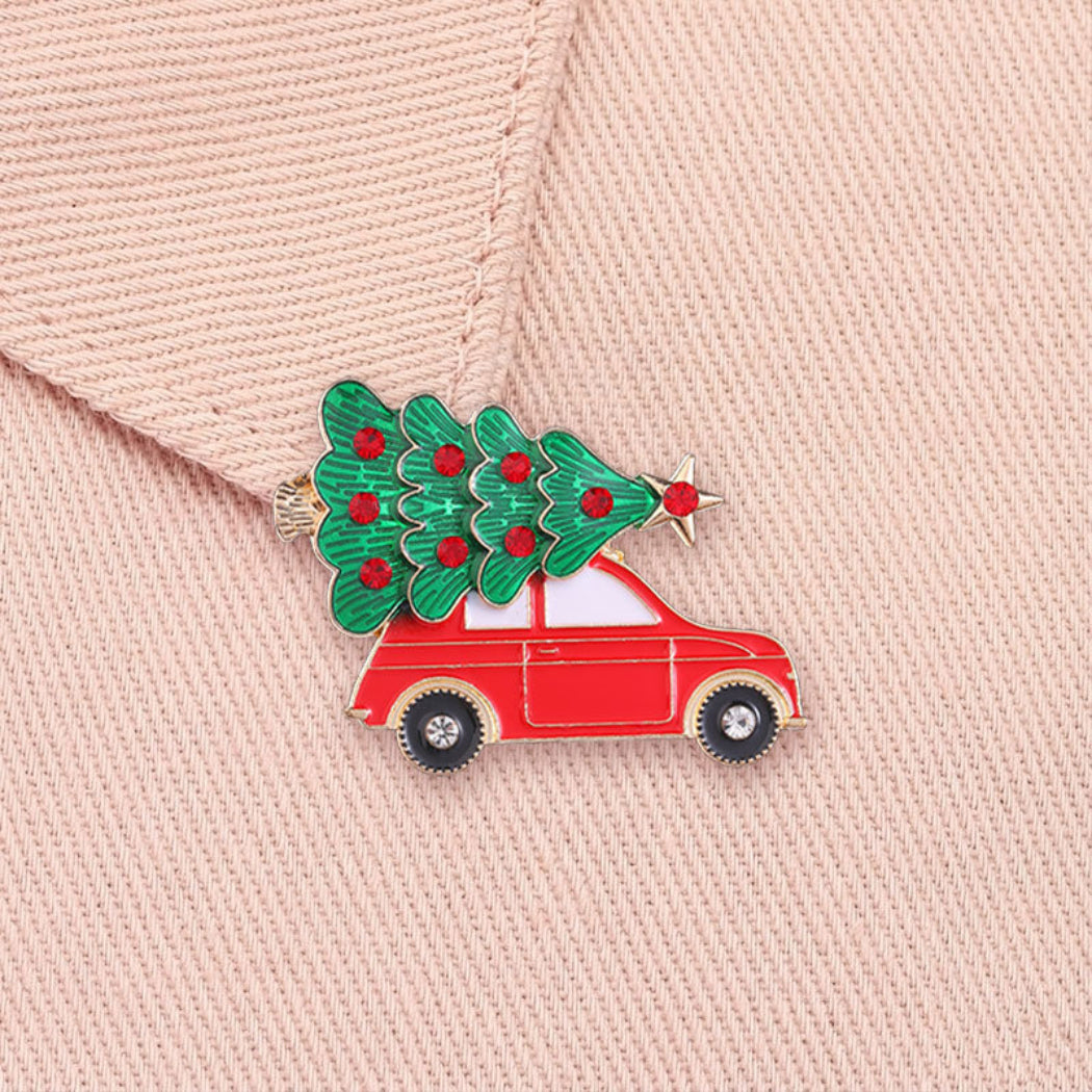 Pinori Christmas Car Enamel Pin