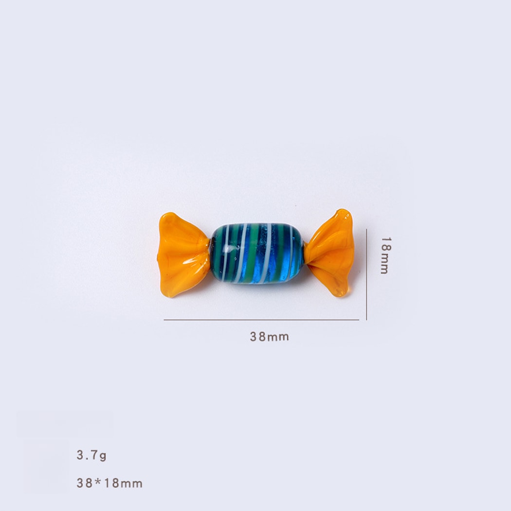 Glasira - Multicolored Striped Candy Shaped Ornament