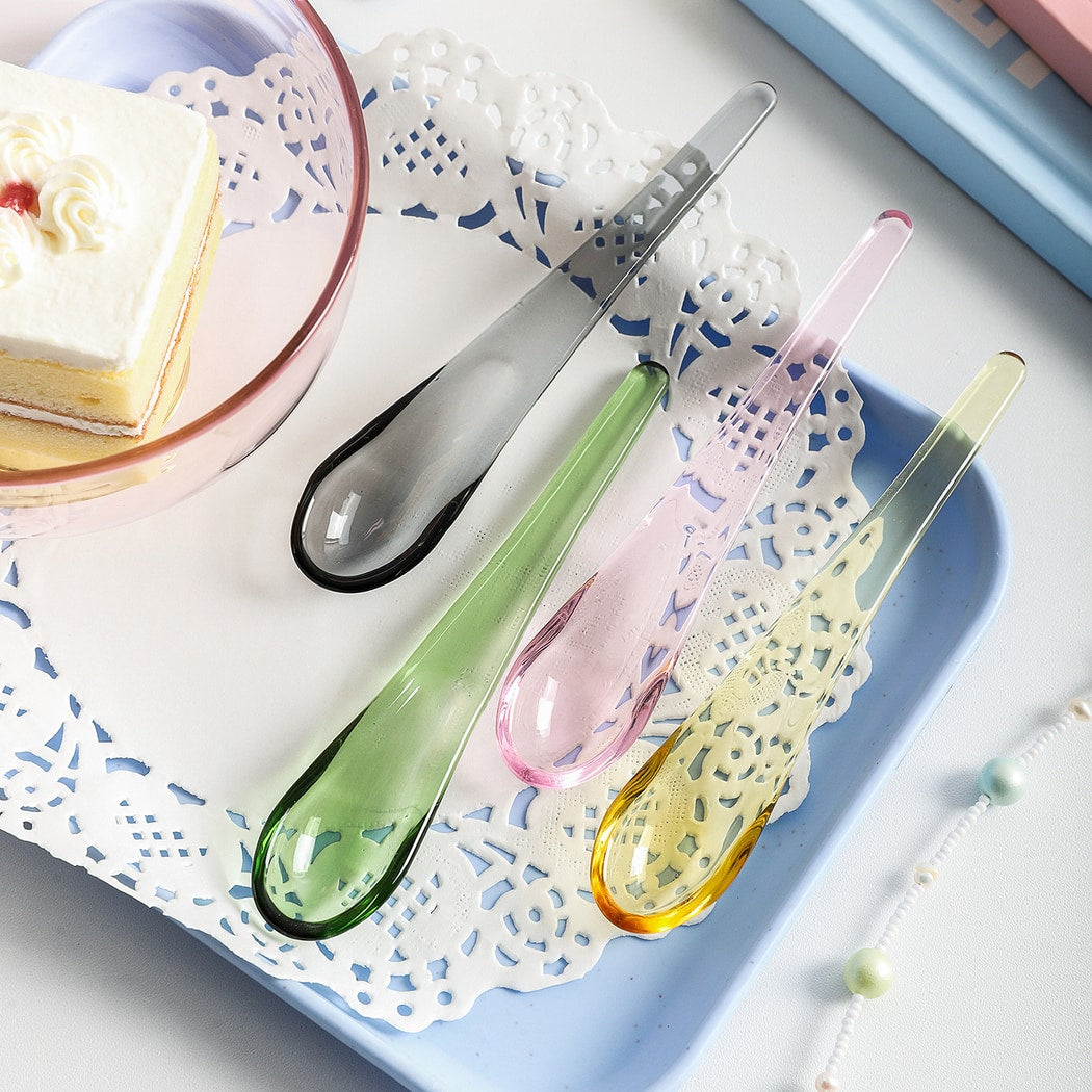 Glasira - Modern Solid Color Dessert Spoon