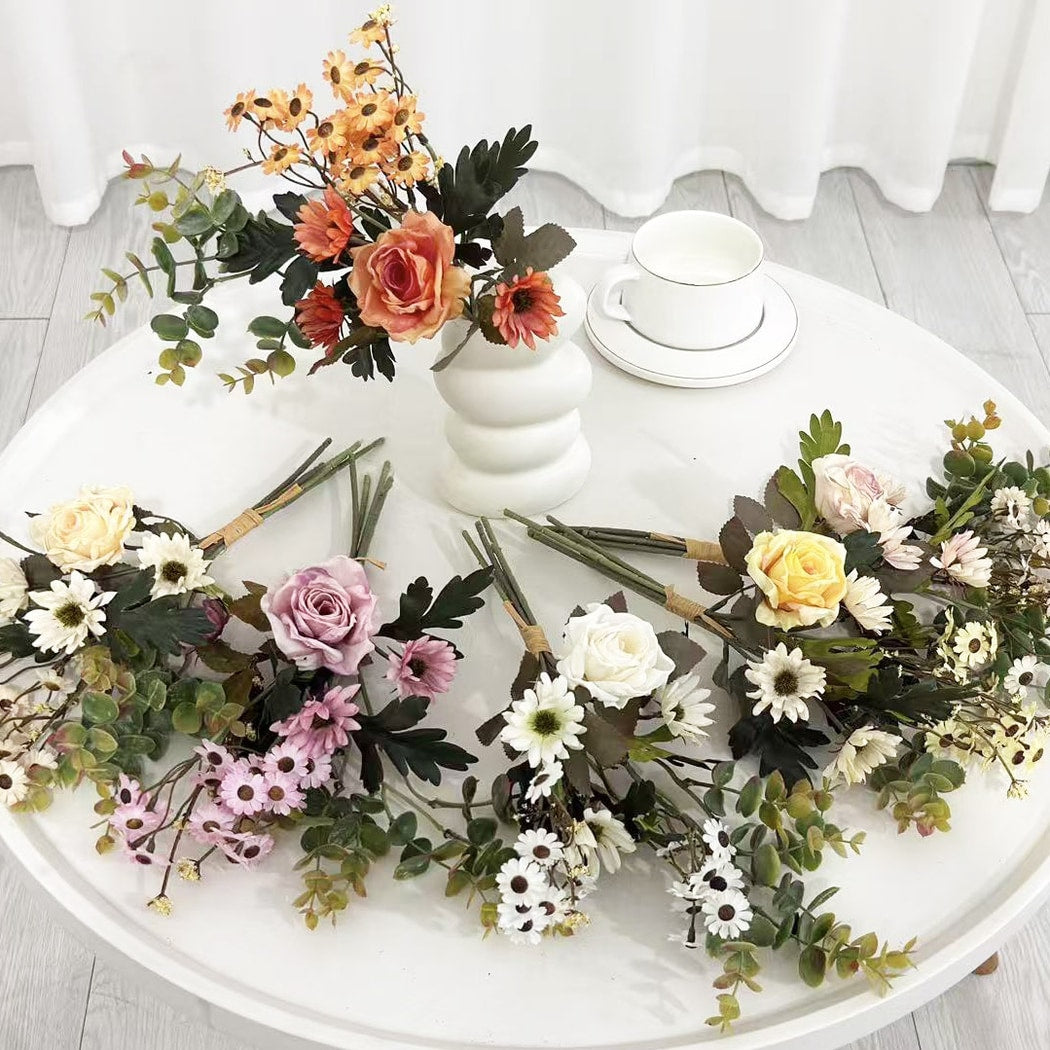 Roselle - Mixed Rose and Daisies Artificial Bouquet