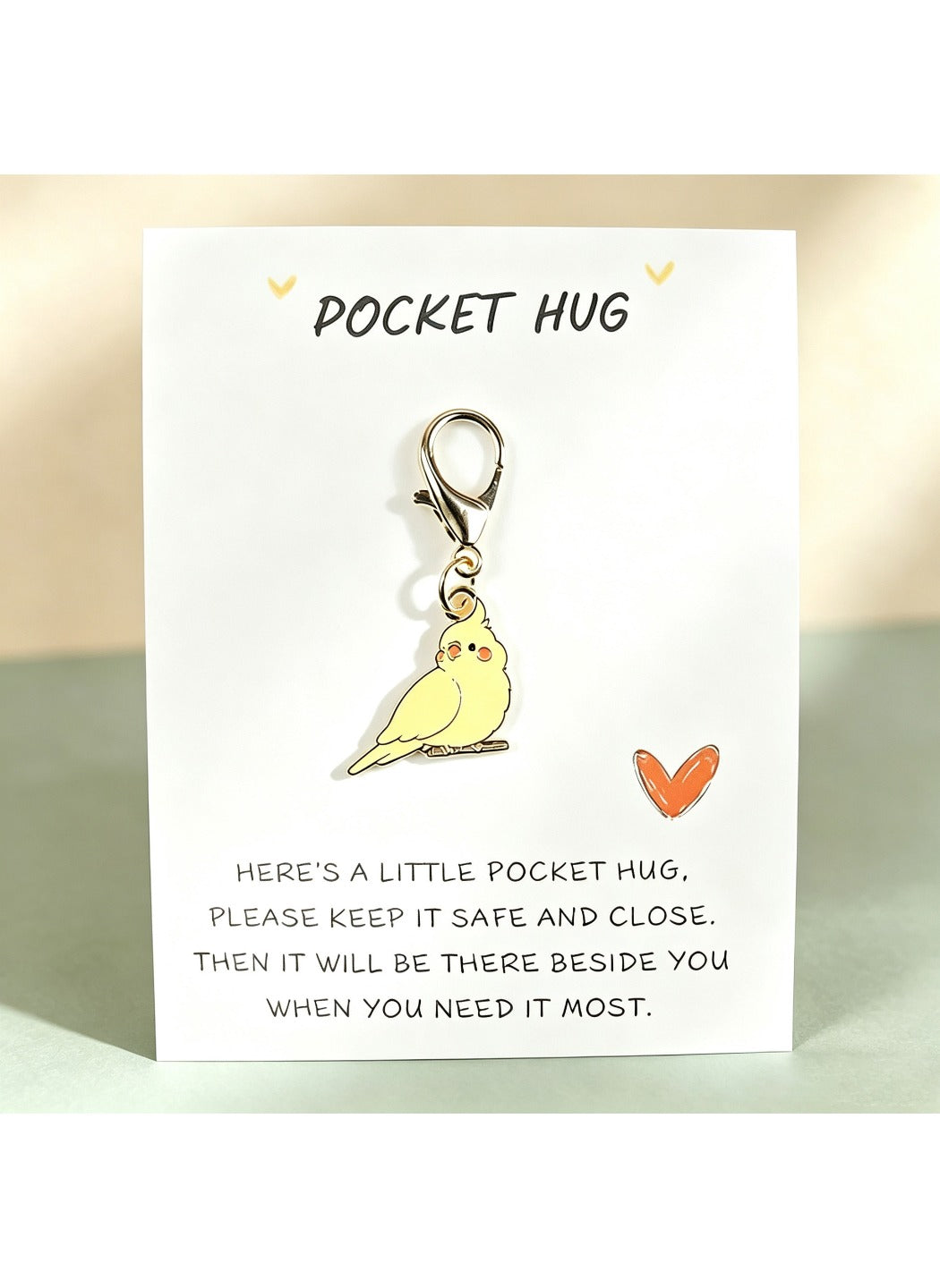 Taphug  - Alloy Pocket Hug Card Parrot Bird Keychain