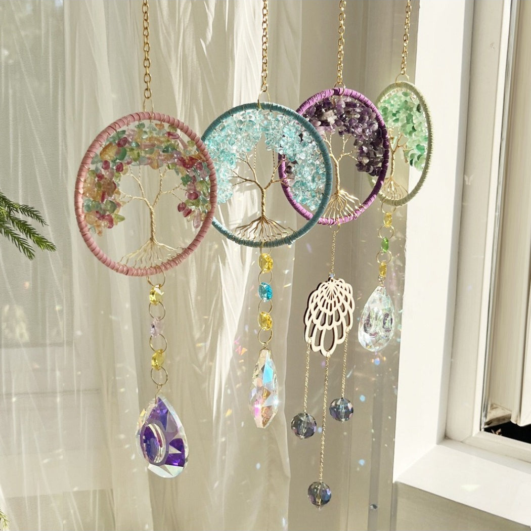 Close-up of Somnira Tree of Life Dreamcatcher Suncatcher showing detailed design