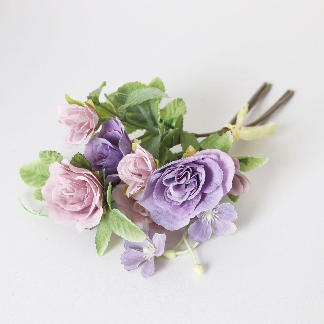 Roselle - Sunset-hued Style Artificial Rose Bouquet