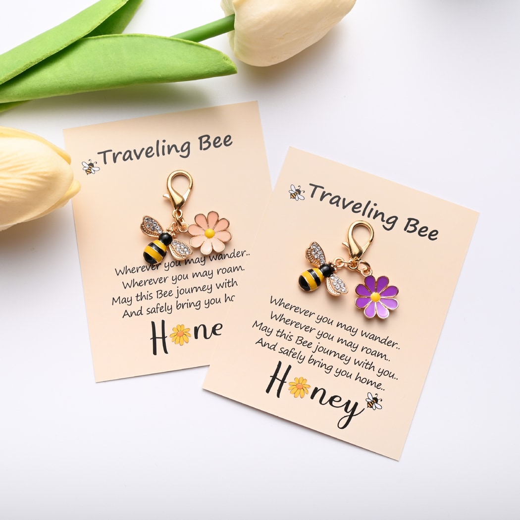 Taphug - Pocket Hug Decorative Bee Flower Keychain