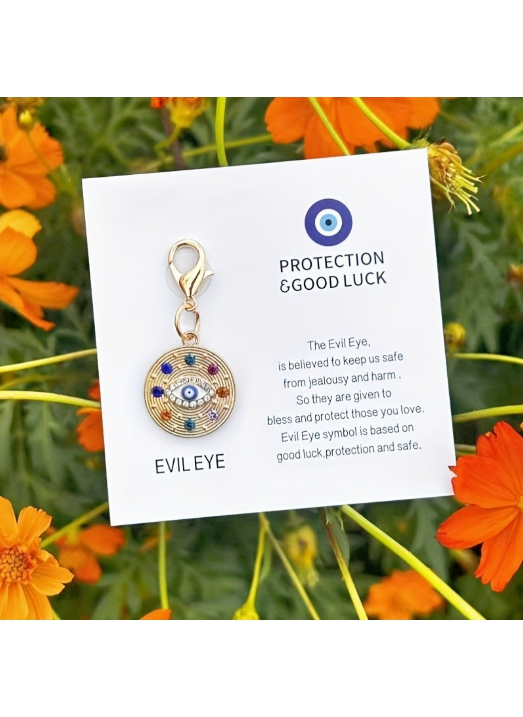 Taphug  - Alloy Pocket Hug Card Evil Eye Keychain