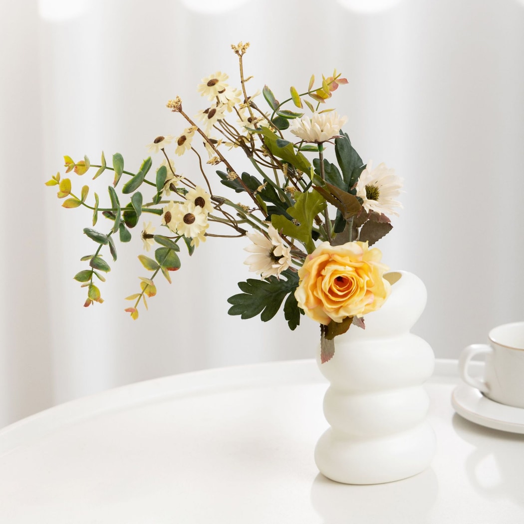Roselle - Mixed Rose and Daisies Artificial Bouquet