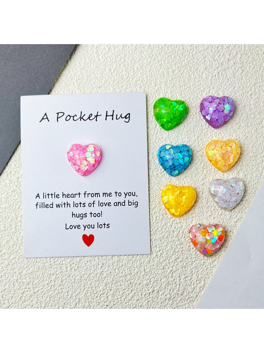 Taphug - Pocket Hug Colorful Resin Heart