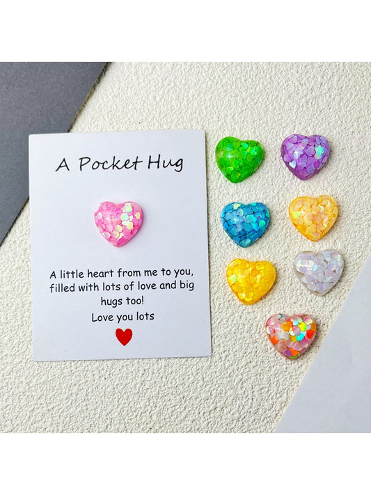 Taphug - Pocket Hug Colorful Resin Heart