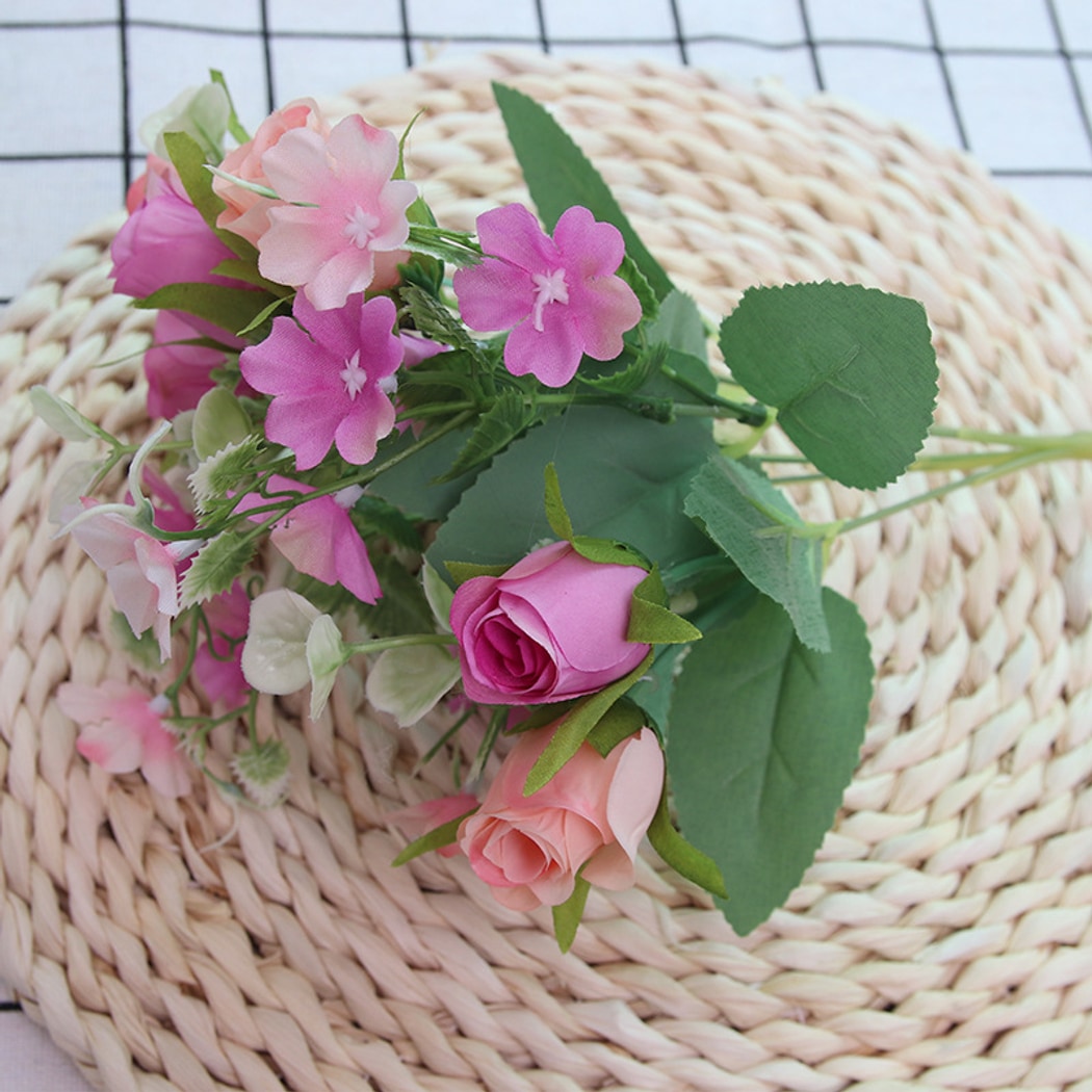 Roselle - Rustic Decorative Artificial Rose Bouquet