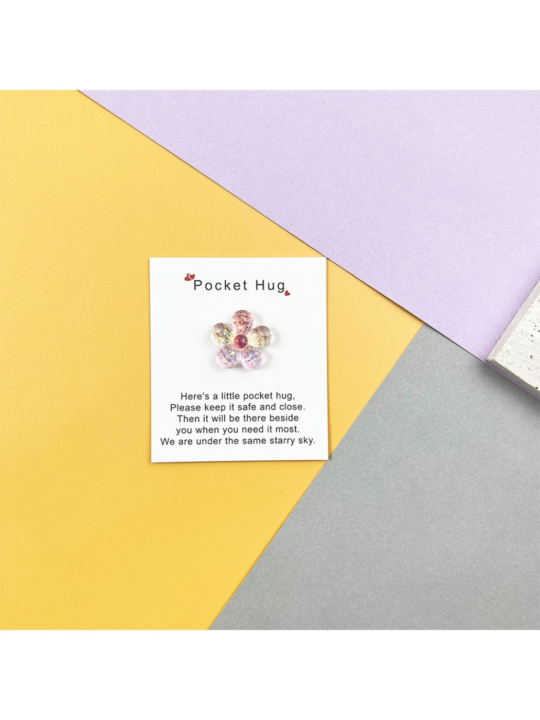 Taphug - Pocket Hug Gradient Flowers pocket hug card and keepsake token view 8