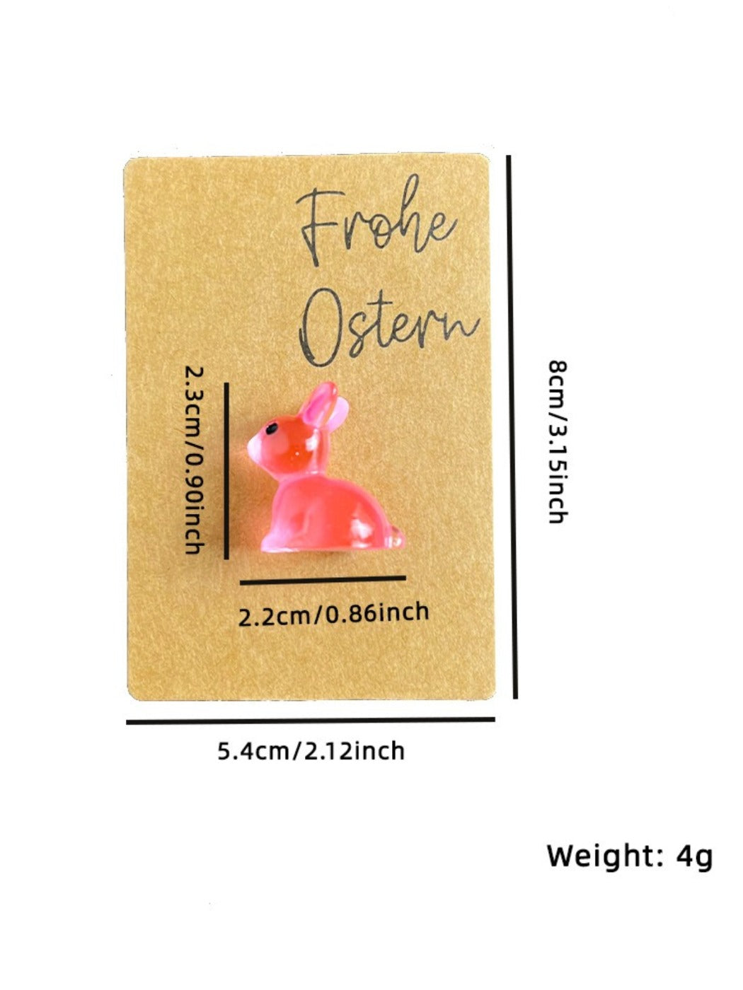 Taphug - Pocket Hug Glow-in-the-Dark Bunny Rabbit pocket hug card and keepsake token view 4
