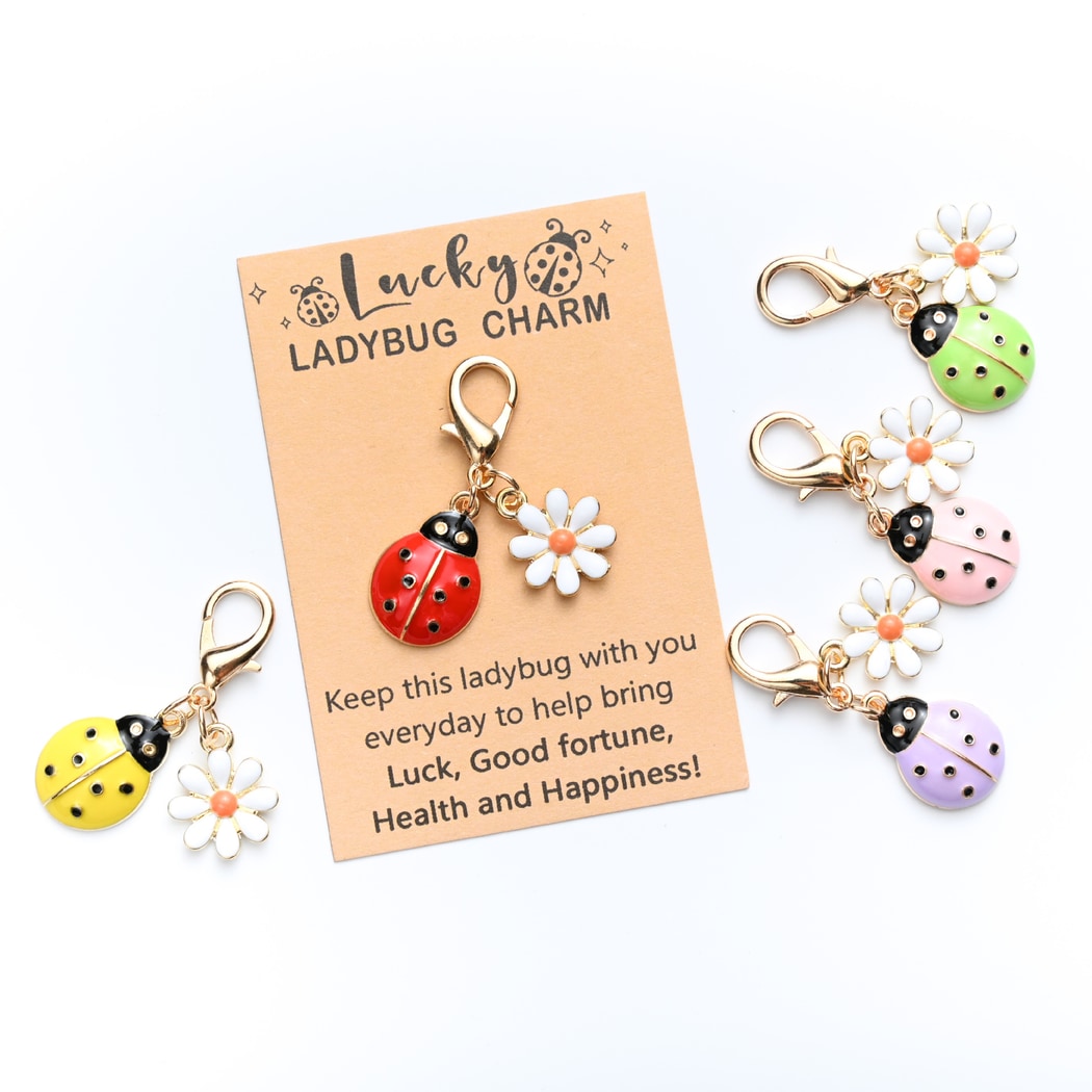 Taphug - Pocket Hug Daisy Ladybug Keychain Charm