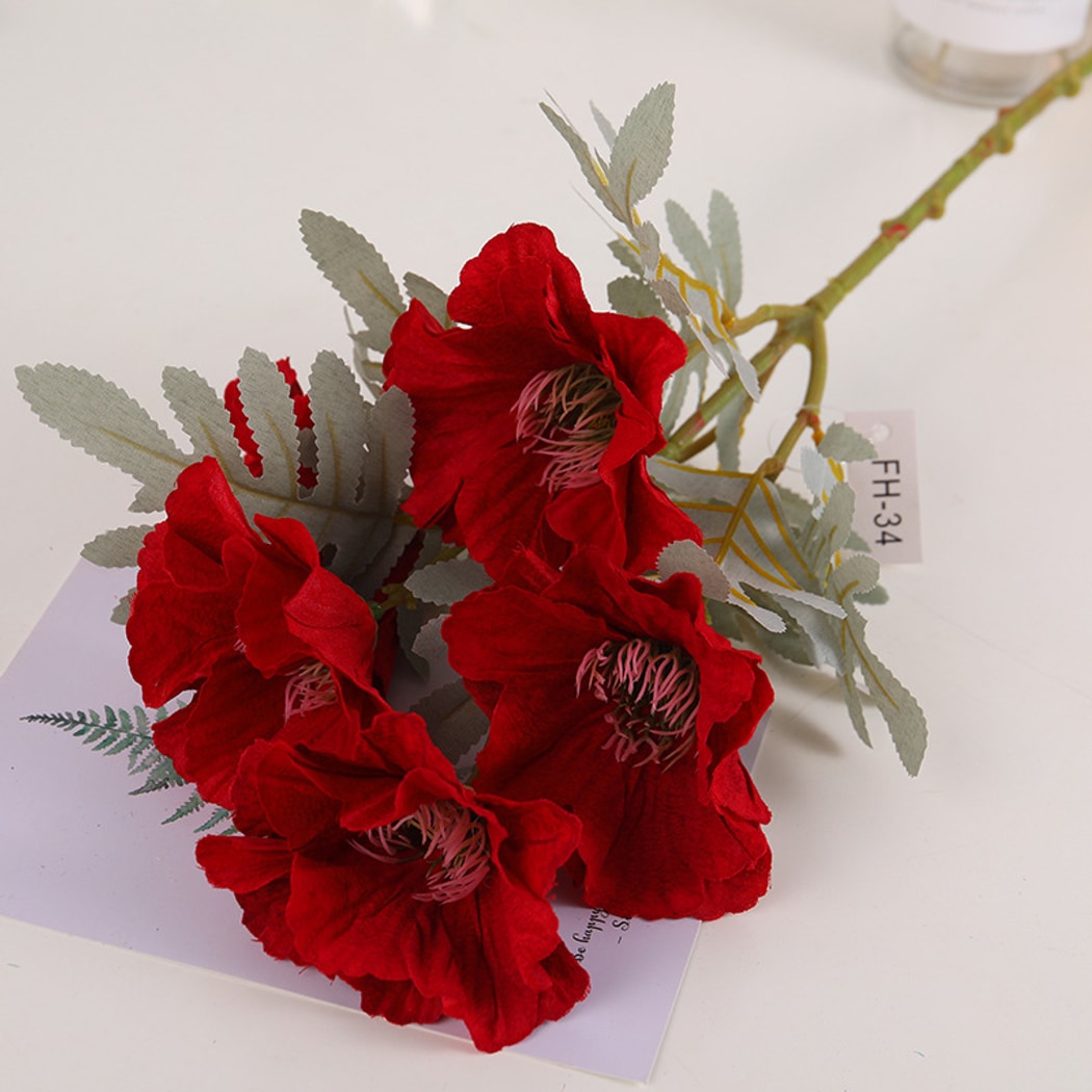 Roselle - Decorative Poppy Flower Artificial Bouquet