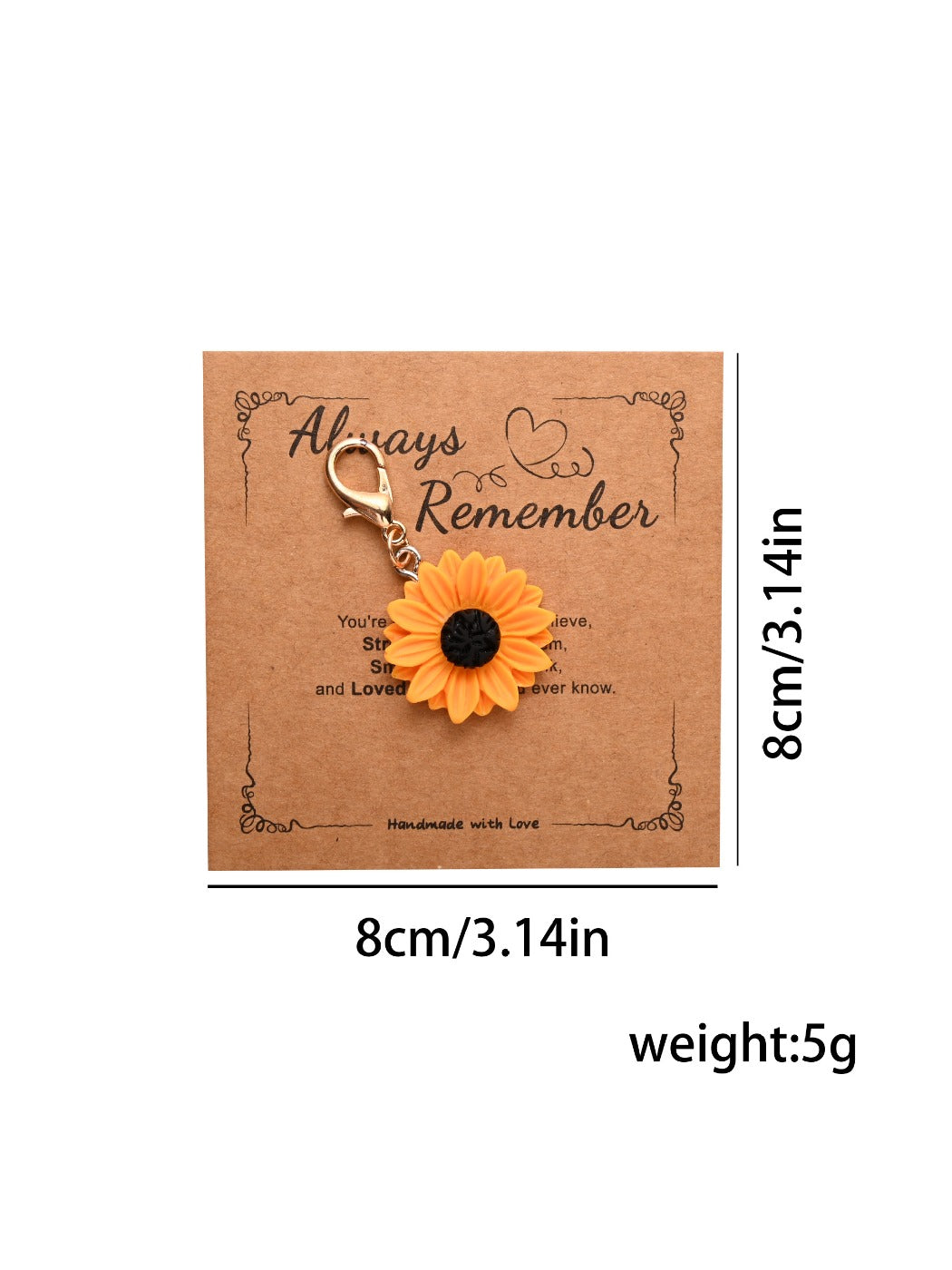Taphug - Always Remember Daisy Sunflower Keychain
