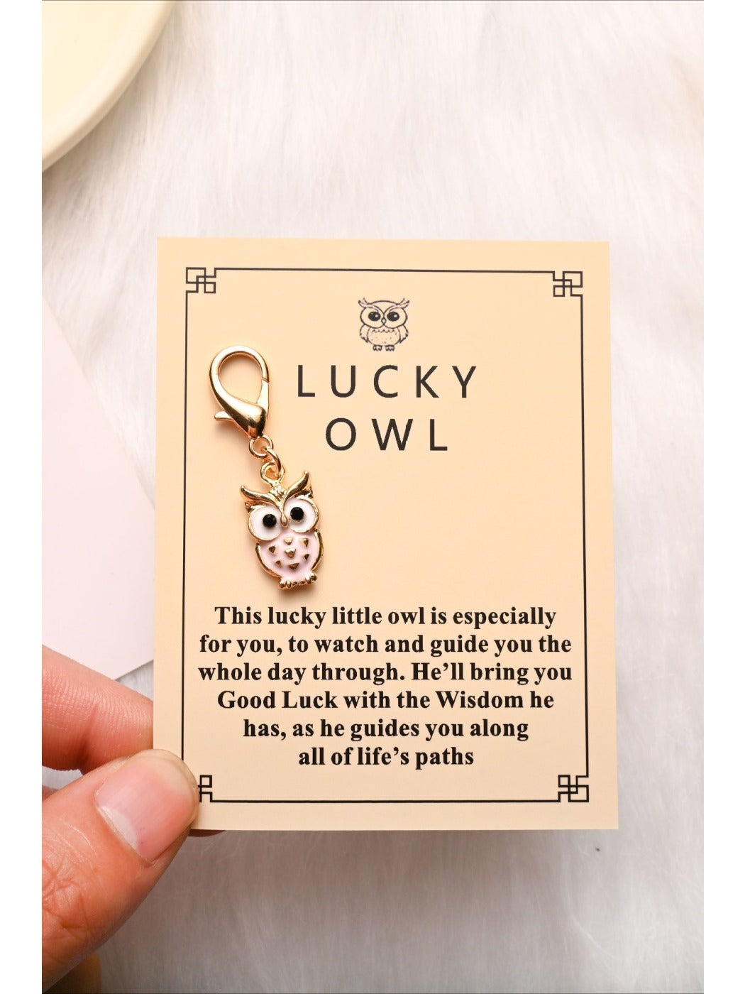 Taphug - Colorful Owl Keychain with Encouragement Card