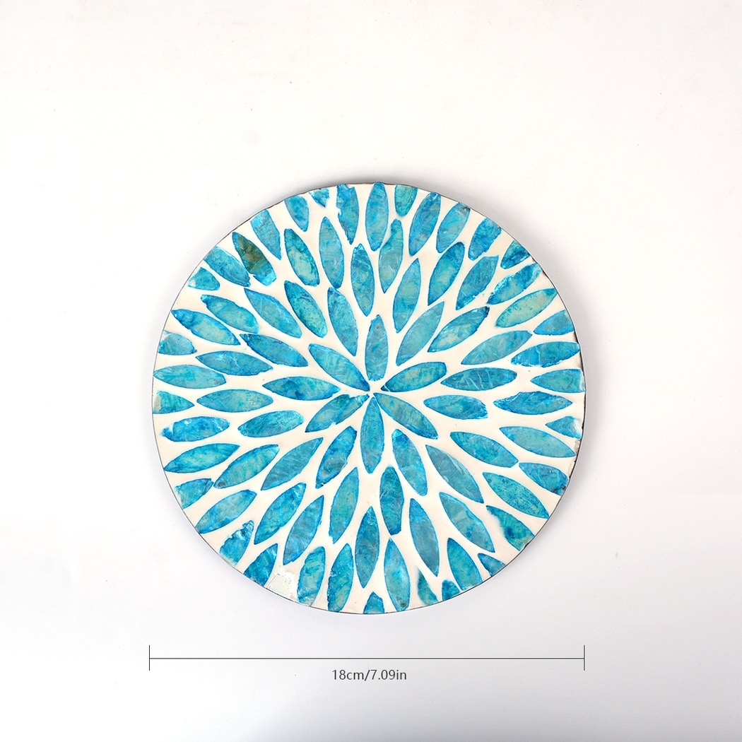 Thimara - Round Floral Pattern Tabletop Coaster