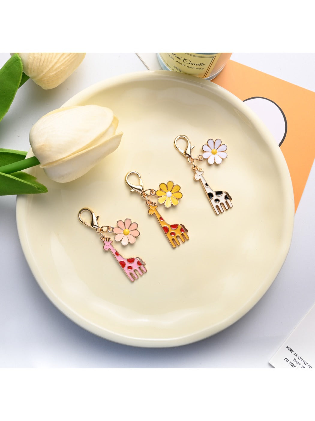 Taphug - Daisy Giraffe Keychain Life Is Tough But So Are You