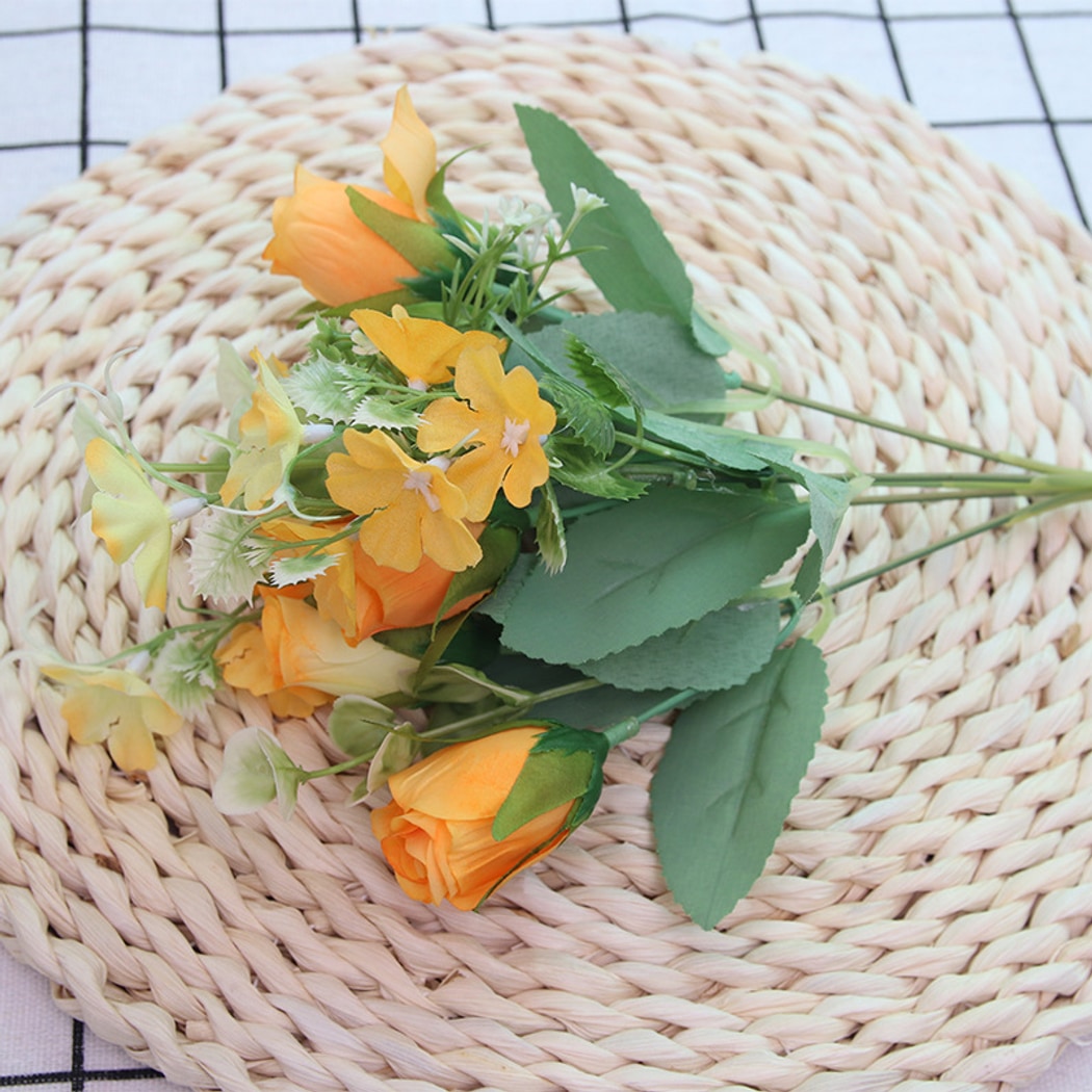 Roselle - Rustic Decorative Artificial Rose Bouquet