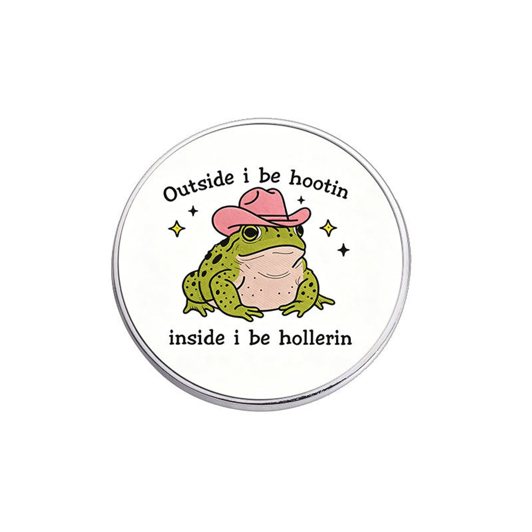 Pinori - Frog Quote Round Fashion Pin