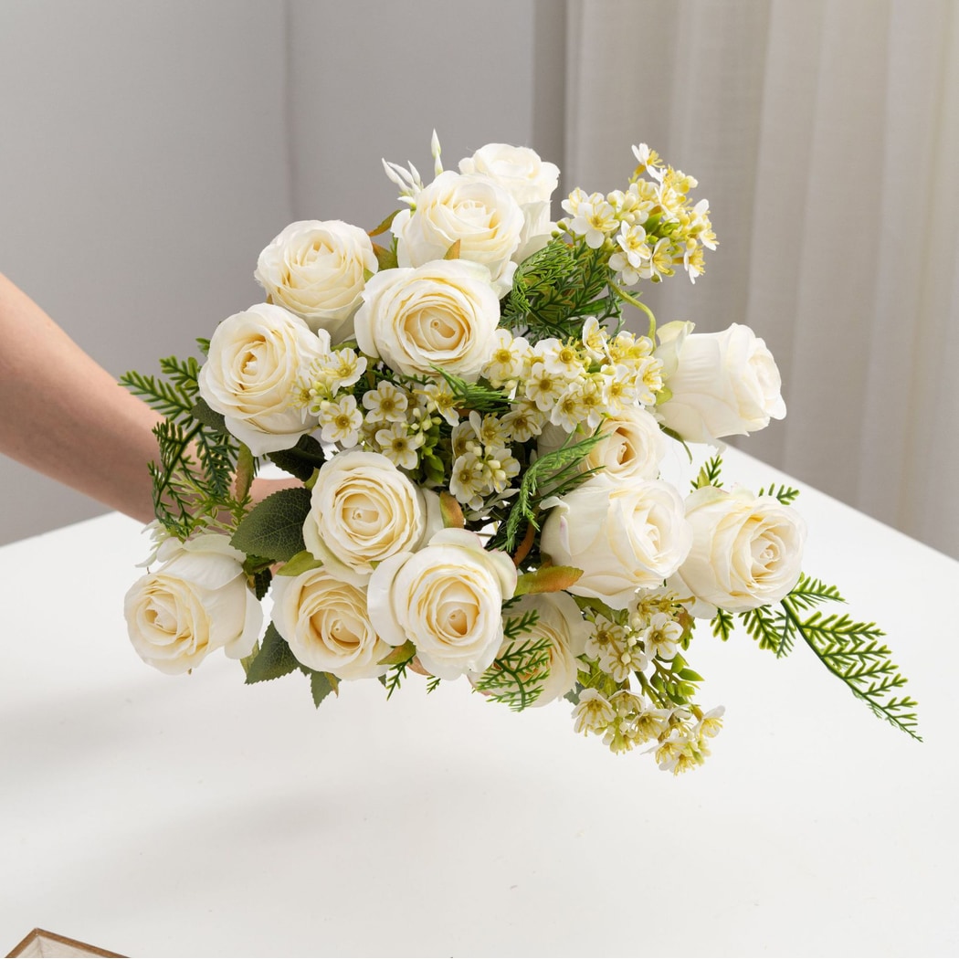 Roselle - Elegant Rose Mixed Flowers Artificial Bouquet