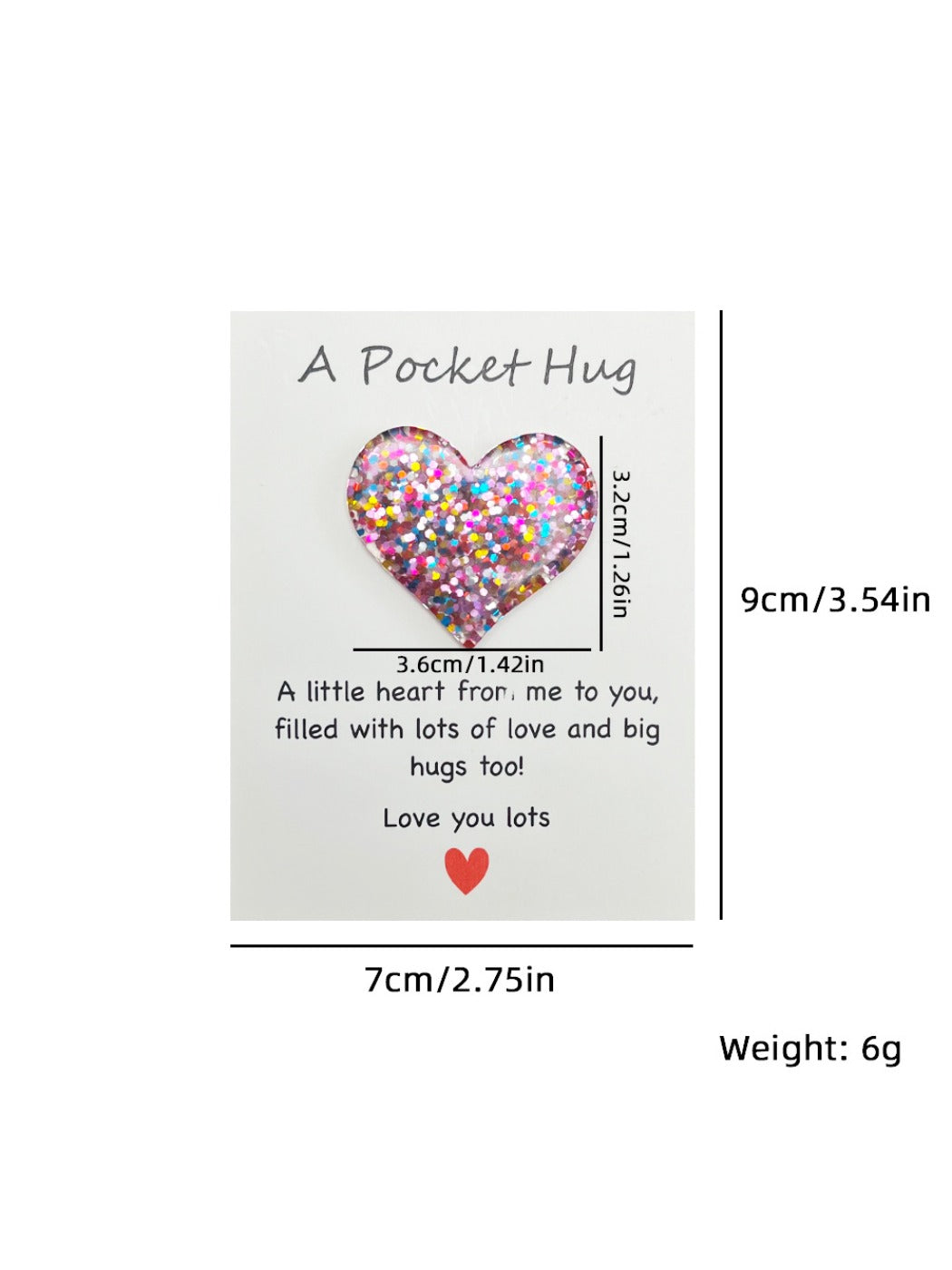 Taphug - Pocket Hug Glitter Heart
