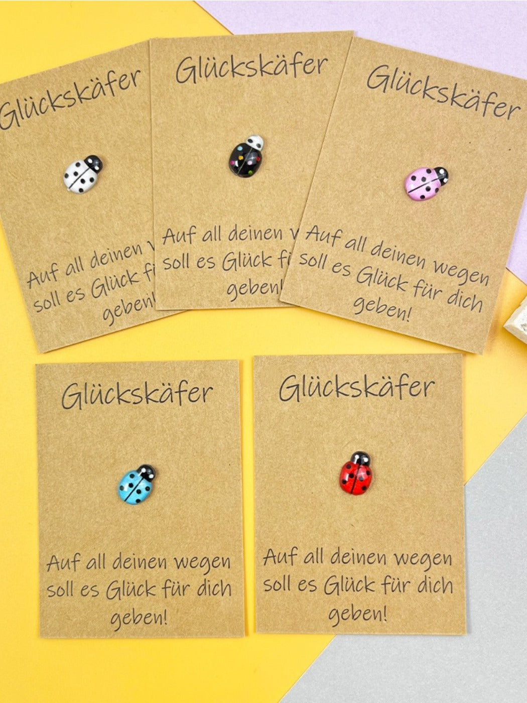Taphug - Pocket Hug German Blessing Lucky Ladybug pocket hug card and keepsake token view 3