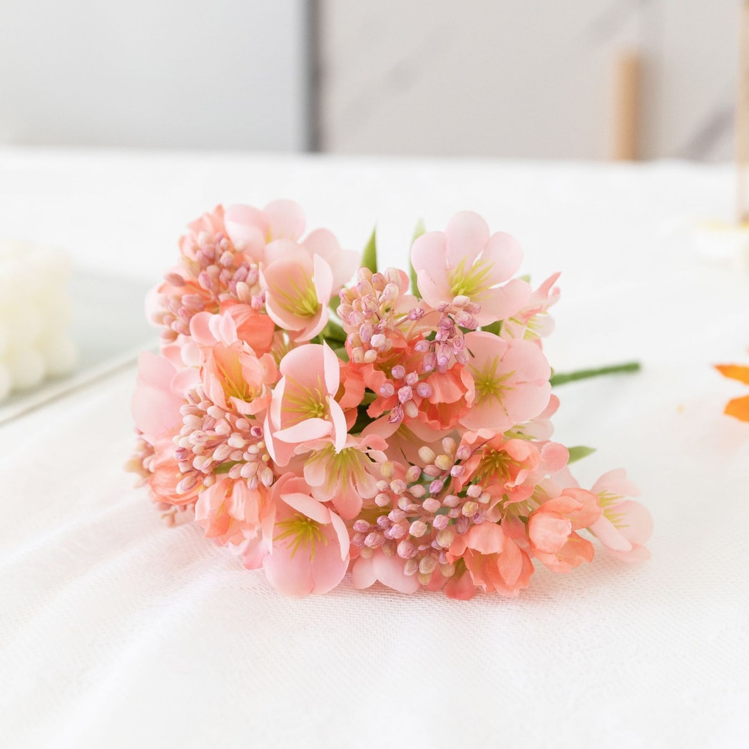 Roselle - Vibrant Artificial Camellia Flower Bouquet