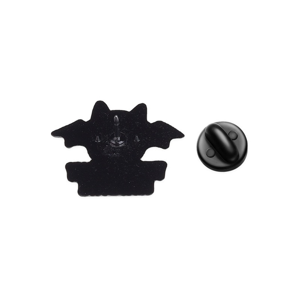 Pinori - Cartoon Bat Halloween Slogan Enamel Pin